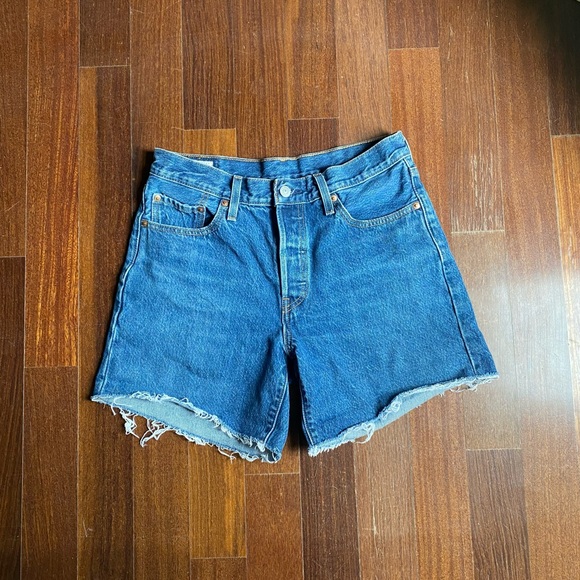Levi Strauss | High Waisted Cuff Denim Shorts - Picture 3 of 8